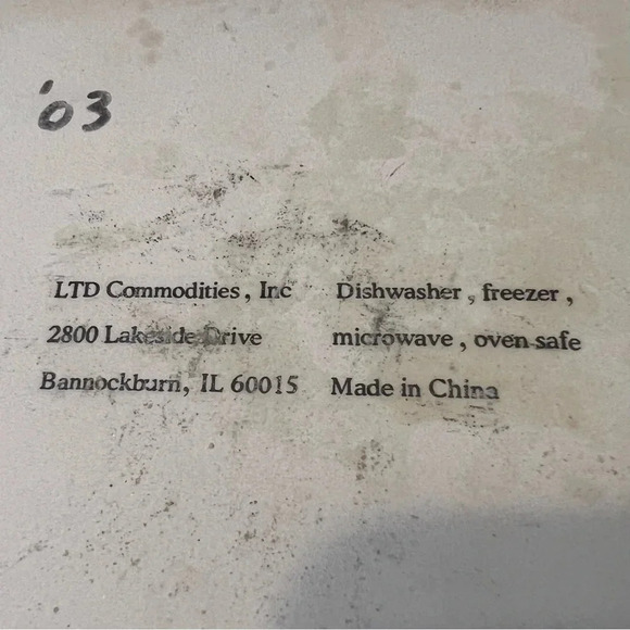 Vintage Casserole‎ Dish Country Snowman Stoneware Spongeware Bakeware - Picture 8 of 11